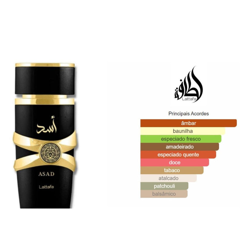 Lattafa ASAD (100ml) - Perfume Árabe Masculino [QUEIMA DE ESTOQUE]